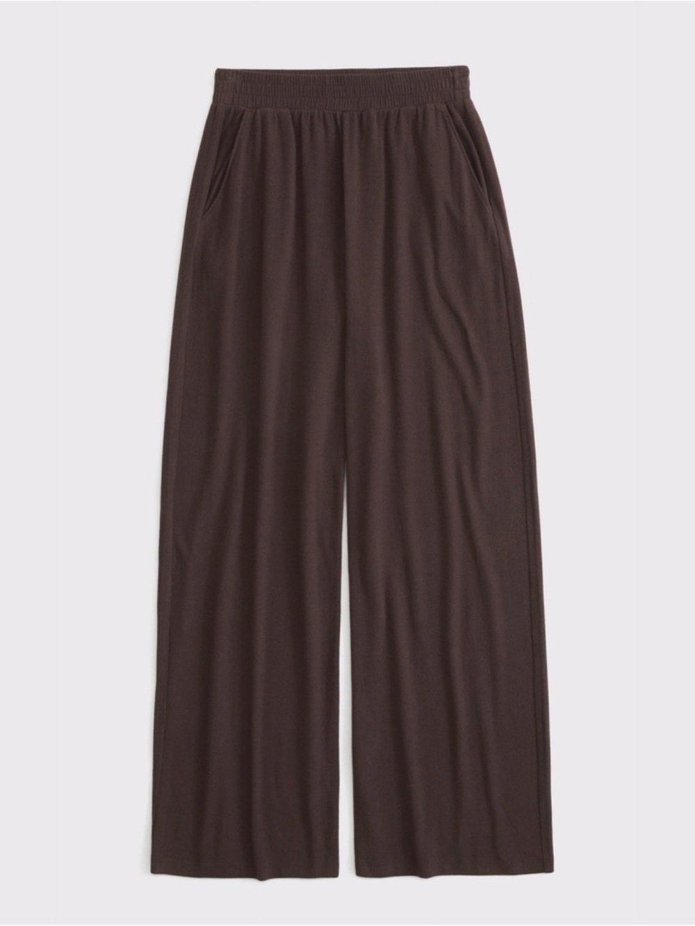 Abercrombie Wide Leg Lounge Sweatpant Brown XS Long - Picture 8 of 8